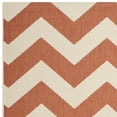 Safavieh Courtyard Bailey Chevron Indoor/Outdoor Area Rug, 5'3" x 7'7", Terracotta/Beige