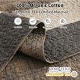thumbnail image 5 of Bedduvit Striped 100% Organic Cotton Quilt - King Size Quilt Set, Brown Black Beige Farmhouse Cottage Bedspread for King Bed, Lightweight Modern Unisex All-Season 3-Piece Comforter Set, 98"x106", 5 of 11