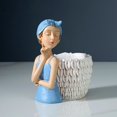 thumbnail image 2 of Figuras de niña adorables para guardar lápices, para armarios, tocador y mesita de noche. Azul, 2 of 7