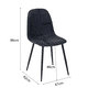 thumbnail image 5 of Juego de 4 Sillas de Comedor HOMEMAKE FURNITURE Azul Estilo Escandinavo Minimalista, 5 of 7