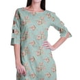 thumbnail image 4 of Moomaya Womens 2-Piece Cotton Printed Kurta With Pants Indian Ethnic Suit Dress, 4 of 7