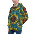thumbnail image 2 of Kdxio Sunflowers Pattern Kids Boys Girls Zip Up Hoodie 3D Printed Hooded Sweatshirt Hoody Coat with Pocket 7-12 Y-Medium, 2 of 6