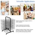 thumbnail image 6 of golytefs 40 Shelf Art Storage Rack with 4 Caster Wheels Arts And Crafts Organizer with Removable Shelves for Artwork in Classrooms, 6 of 9