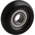 thumbnail image 3 of Cojinetes de acero plástico negro rodamiento de bolas polea guía rodillos circulares para puertas y ventanas, juego de 4 TUNC Sencillez, 3 of 5