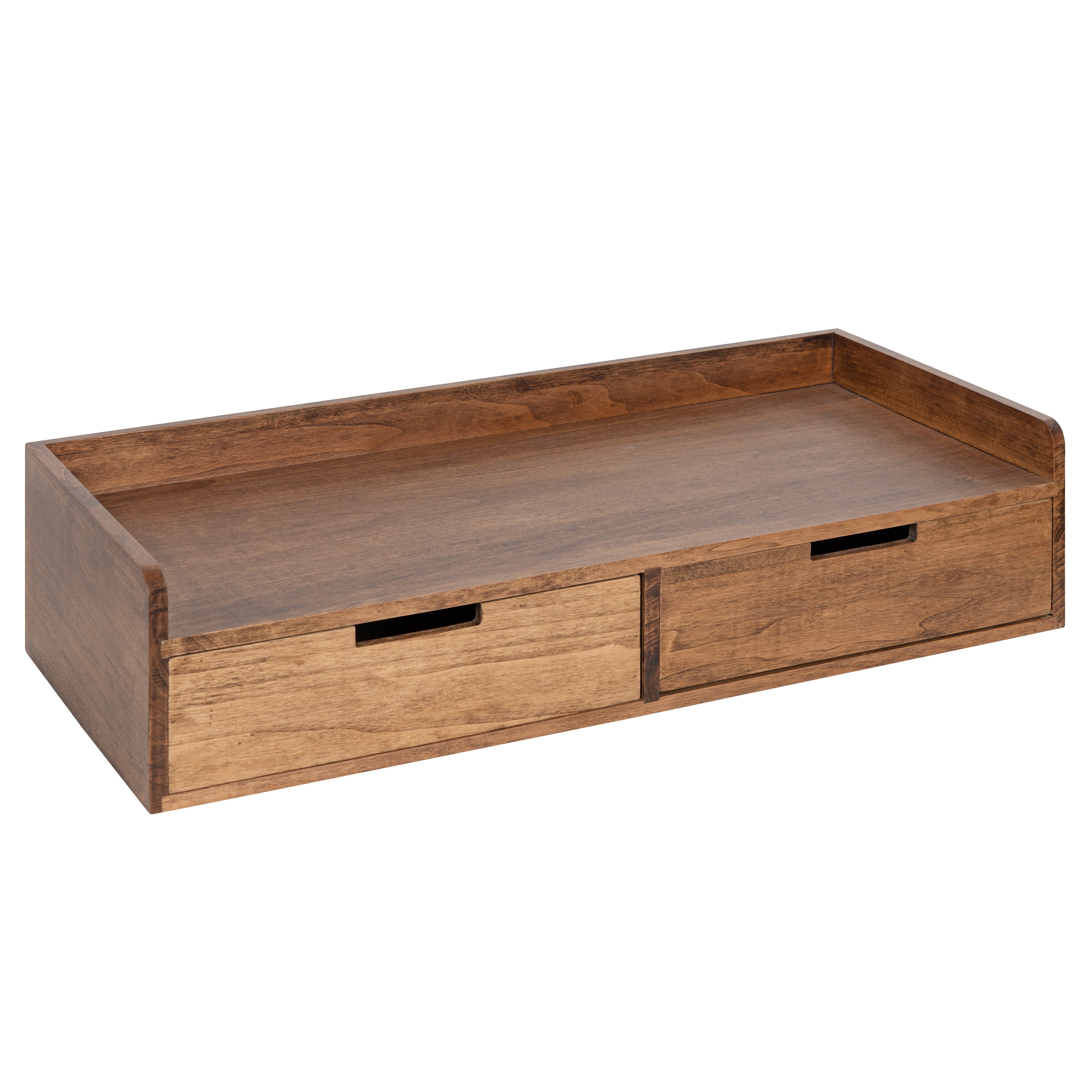 Kate and Laurel Kitt Modern Floating Shelf with Drawers, 28 x 12 x 6.5