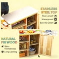 thumbnail image 6 of Olurrisa Versatile Storage Cabinets,with Stainless Steel Top,Outdoor Grill Cart,Solid Wood Outdoor Kitchen Island with Wheels, 6 of 7