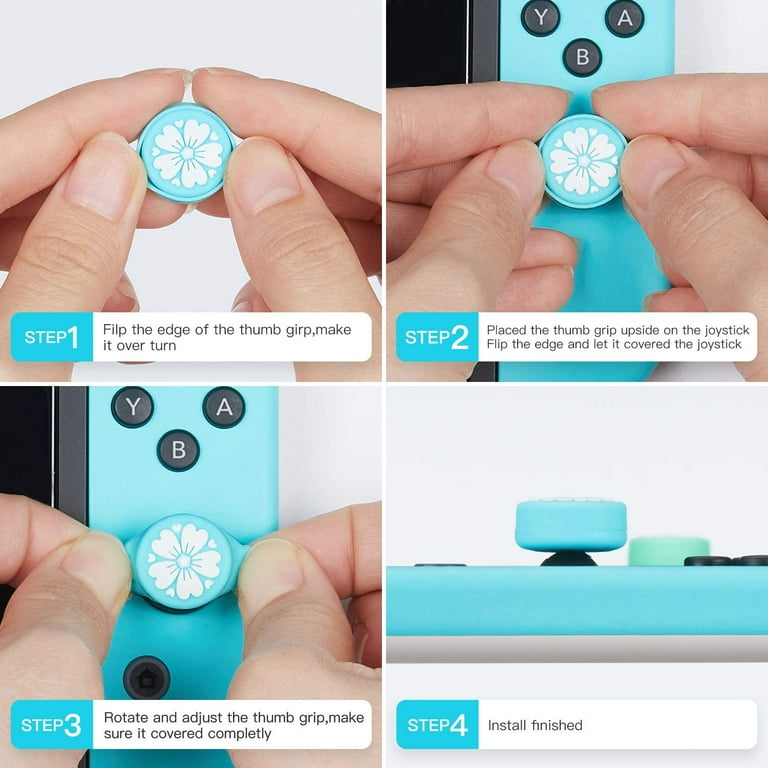 Sweet Sakura Flower Thumb Grip Caps for Switch Lite Joystick