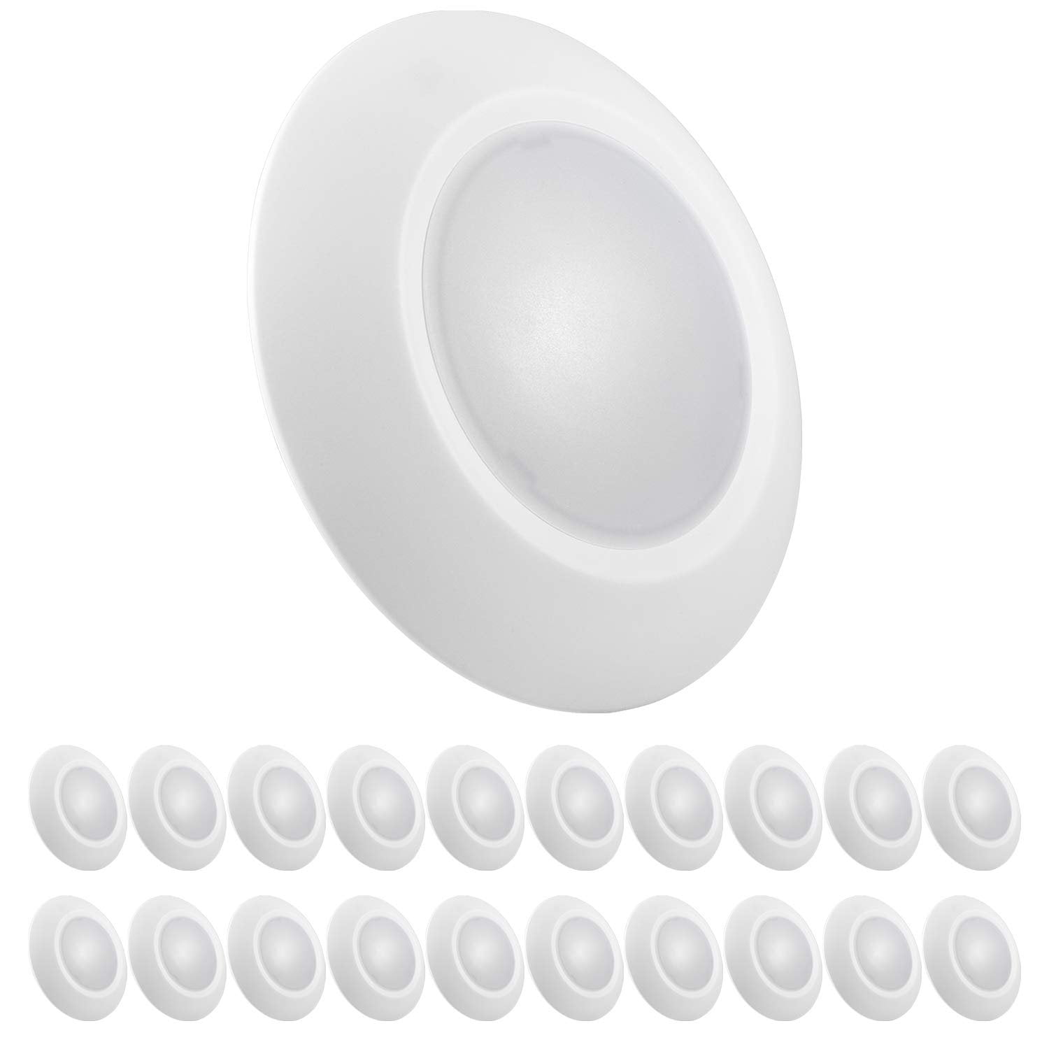 Luxrite 6 Inch LED Disk Light Dimmable, 15W, 5000K Bright White, 1000