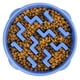 thumbnail image 1 of Plato para Perro Outward Hound Grande Azul con Alimentación Lenta, 1 of 7