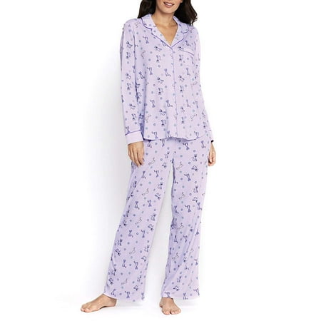 Karen Neuburger Womens Pajamas - Karen Neuburger Women's Girlfriend Pajamas, Purple(Cats Print), Medium