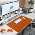 thumbnail image 2 of PU Leather Desk Pad Mat  Desk Protector with Lip&amp;Edge Protection  Mouse Keyboard Gaming Writing Table Laptop Pad for Office and Home, 2 of 8