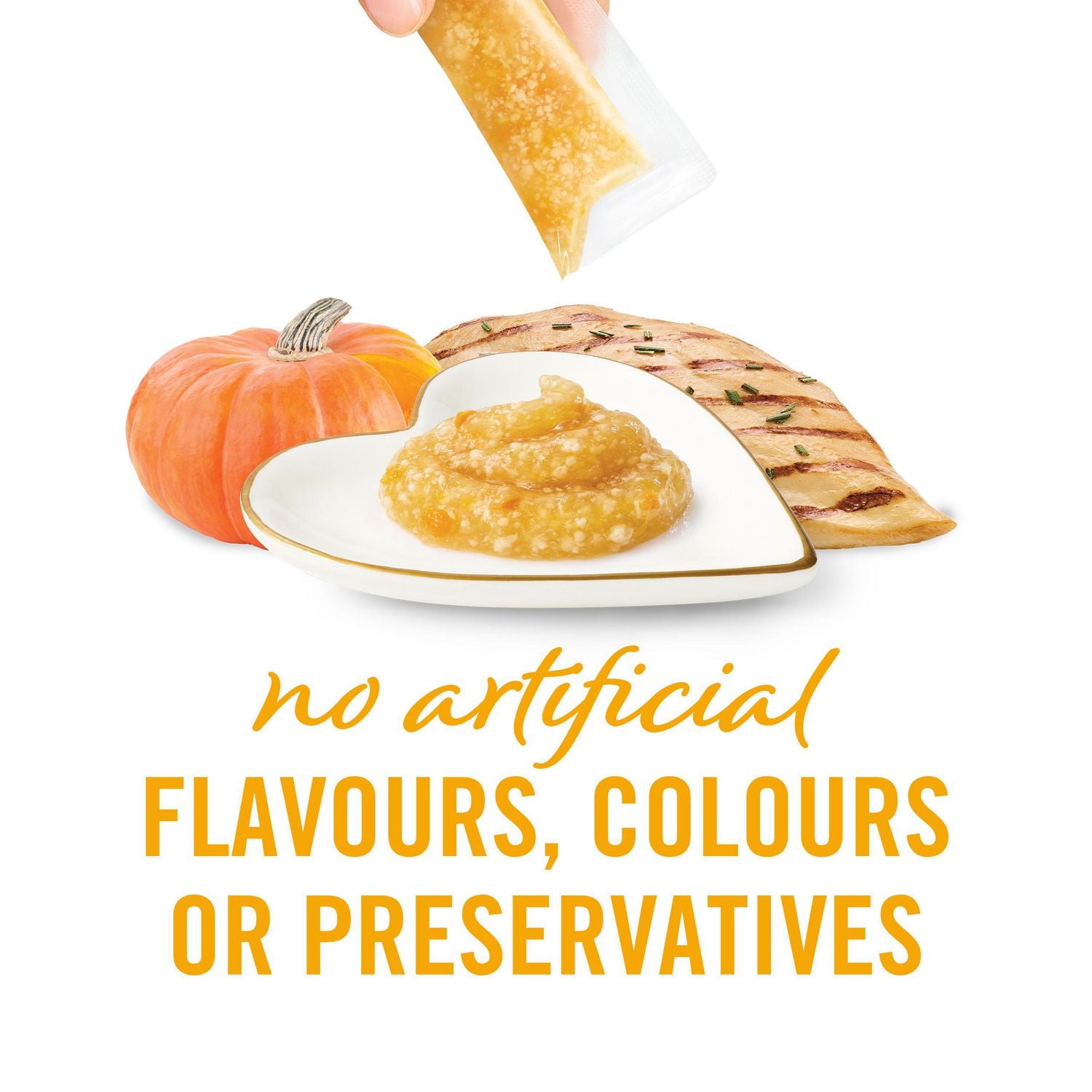 Fancy Feast Savoury Purée Naturals Avec Poulet Et Citrouille Naturels, Gâteries pour Chats 40 g