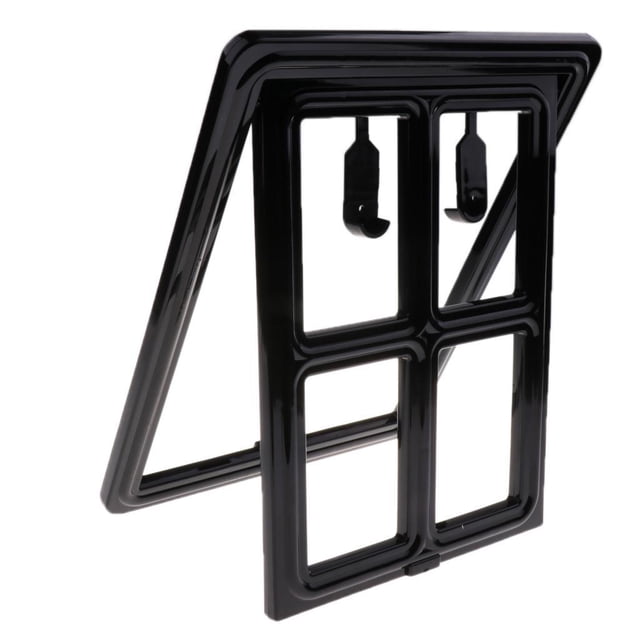 Puerta de Pantalla Perro Mascota Accesorios Diseño Colgante Permite Mascotas Negro - L Yuyangstore Pet Dog Screen Door