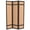 Black, variant on 6 ft Tall Jute Shoji Screen Room Divider - 4 Panel - Natural
