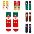thumbnail image 2 of 1-3 Years Girls Knee High Socks Kids Cartoon Christmas Warm Cotton Long Tall Boot Socks 6 Pairs, 2 of 10