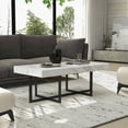 thumbnail image 3 of Furniture of America Vasket Contemporary Metal 2-Drawer Coffee Table in Gray, 3 of 5
