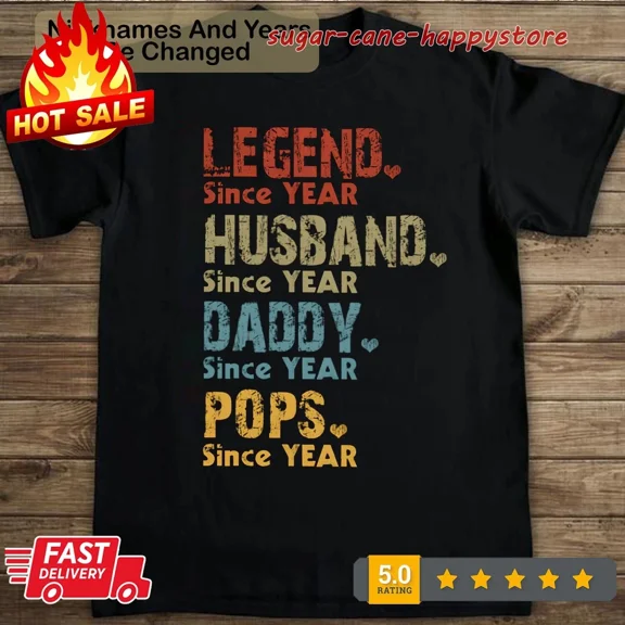 Personalized Legend Husband Dad Papa Shirt, Custom Papa Shirt, Fathers Day Gift,