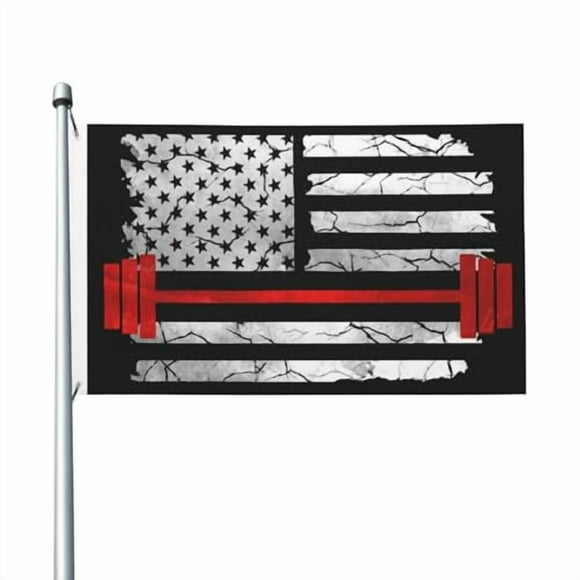 American Flag Weightlifting Lifting Flag 3x5 Ft Outdoor Flag USA Flag Garden Yard House Decor Flags Parade Party Flag