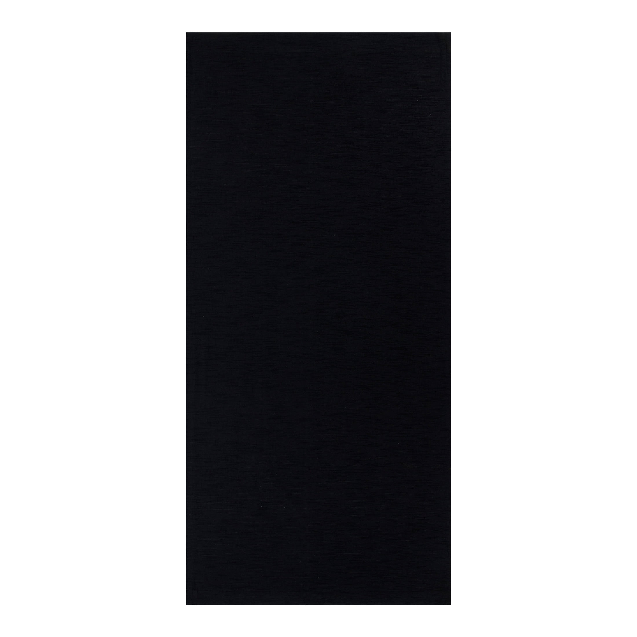 Better Homes & Gardens Textured Solid Chenille Blackout Single Curtain Panel, Black, 50"W x 108"L