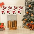 thumbnail image 5 of Luoshdecor Christmas Stockings,9 in Cute Santa Snowman Deer Gift Plaid Cuff Stocking for Holiday Xmas Party, 5 of 6