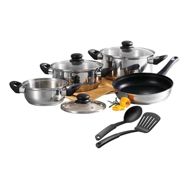 Bateria Cocina Acero Inox Inducción + Utensilios Tramontina Tramontina 80117005-TRA