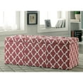 thumbnail image 3 of Furniture of America Haas Contemporary Fabric Storage Ottoman in Red, 3 of 6