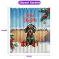 thumbnail image 5 of Merry Christmas Woofmas Xmas Noel Dachshund Elf Candy Cane Snow Shower Curtain Wiener Dog Lover Gifts Idea Waterproof Bathroom Bathtub Curtain - 13017, 5 of 5