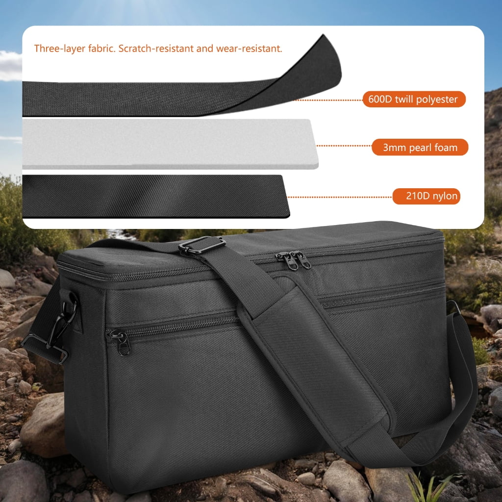 Nylon Carrying Case For 40W Wireless Speaker Adjustable Shoulder Strap Double Zippers Design Spacious Compartment