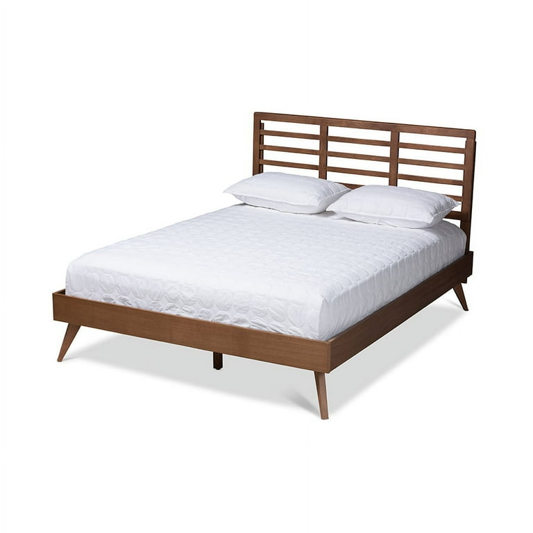 Baxton Studio Calisto Mid-Century Modern Walnut Brown Finished Wood King Size Platform Bed Baxton Studio Calisto Mid-Century Modern Walnut Brown Finished Wood King Size Platform Bed