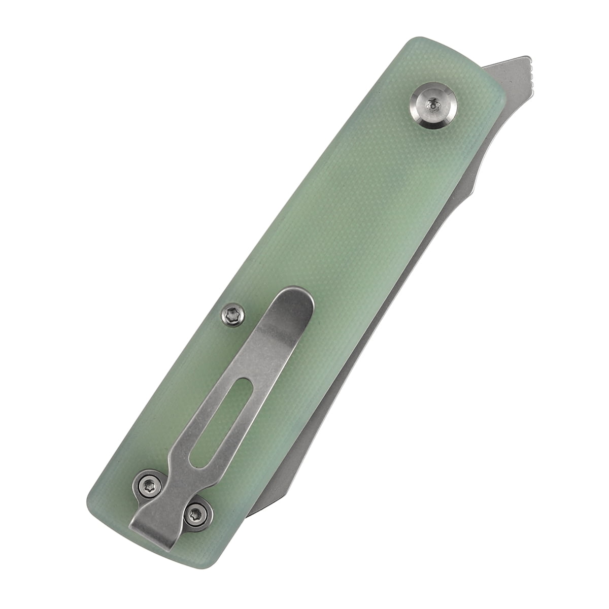 Tenable Higonokami Folding Pocket Knife,3.02'' Stonewashed D2 Blade,Jade G10 Handle,B2135A4