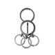 thumbnail image 1 of Internet por cable enchufe negro patrón De acero inoxidable Anillo de metal llavero llavero clip auto regalo, 1 of 3