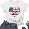thumbnail image 5 of QUNYINEY Casual Womens T Shirts Short Sleeve Crew Neck Independence Day Tops Pullover Summer Loose Womens Tops, 5 of 5