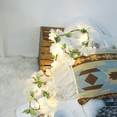 thumbnail image 1 of Guirnalda de luces solares con flores artificiales, 2m, 20 luces LED de glicina para fiesta, boda, jardín y habitación, 1 of 5