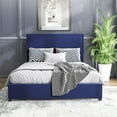 thumbnail image 5 of Furniture of America Tink Platform Fabric Full Bed with Drawers in Navy, 5 of 8