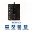 thumbnail image 3 of 6 Ports 20W PD QC3.0 USB Fast Charger Type C Quick Charge Station Adapter 3000W 6 AC Outlets Power Strip ,Universal Compatibility, 3 of 9