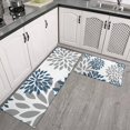 thumbnail image 2 of Purple Floral and Petal Pattern Kitchen Rugs Sets Of 2,Anti Fatigue Kitchen Mat Rugs Non Slip Washable,Decorative Kitchen Floor Mats for Kitchen,Sink,Laundry,17"x30"+17"x47", 2 of 7