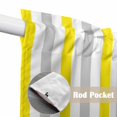 thumbnail image 4 of Swag Valance Curtains for Windows, Yellow Stripe Light Filtering Kitchen Curtains with Rod Pocket, Geometric Grey White Vertical Striped Window Treatment Valances for Living Room, 36x45 - 2 PCS, 4 of 9