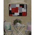 thumbnail image 6 of Outdoor TV Cover 60 to 65 Inch Weatherproof, Red Grey Color Block Waterproof TV Screen Protector for Outside Decor with Zipper and Pocket 58"L x 37"H , Abstract Modern Geometric Black White, 6 of 7