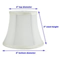 thumbnail image 3 of Meriville Set of 6 Eggshell Faux Silk Clip On Chandelier Lamp Shades, 4-inch by 6-inch by 5-inch, 3 of 5