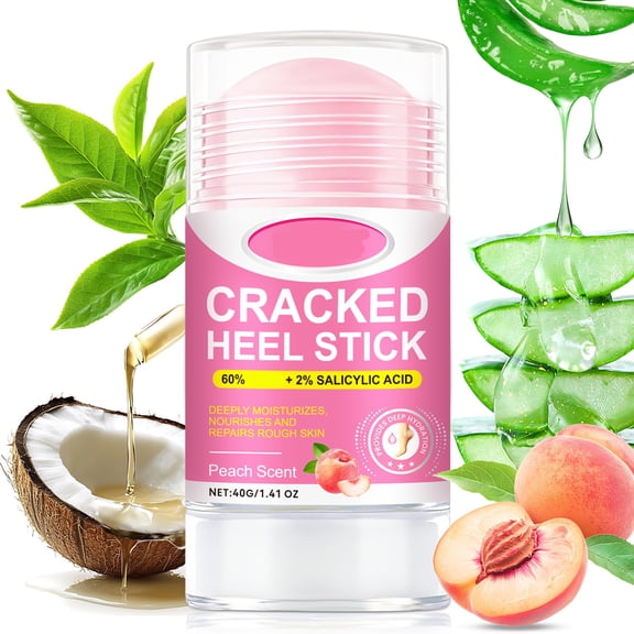 Urea Foot Stick - Cracked Heel Stick - Repair Moisturizing Foot Care - Fast Absorbing, Non-Greasy for Dry, Rough Feet and Skin - Peach flavor