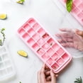 thumbnail image 2 of Bandeja de cubitos de hielo de silicona Cubo de hielo Contenedor de moldes Cubos congelados 24 compa Abanopi Rosa, 2 of 7