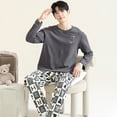 thumbnail image 7 of Autumn Cotton Pijama for Men Plus Size 3XL Lounge Pyjamas Set Male 2 Pieces Set Sleepwear Sleeping Top Pant Home Suit 2022, 7 of 7