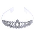 thumbnail image 2 of Corona de cristal para novia Tocado en forma de corazón Romático Elegante Joyería de lujo Tmvgtek Para estrenar, 2 of 6
