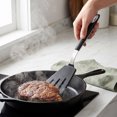 thumbnail image 2 of Unique Bargains Spatula Set with Rubber Tips for Non-Stick Cooking Black 14.8x4.1 inch, 2 of 5
