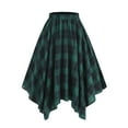 thumbnail image 3 of Blmnix Christmas Fall Skirt Plaid Pleated Green Fall Skirt Fall Skirts, 3 of 4