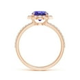 thumbnail image 2 of ANGARA Natural Vintage Style Claw-Set Round 1.45 ct Tanzanite Halo Ring in 14K Rose Gold for Women (Size-7mm) | December Birthstone, Anniversary, Jewelry Gift for Women | Natural Tanzanite Ring, 2 of 4