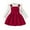 Red, variant on lnmuld Two Piece Outfits Winter Girls Outfit Long Sleeve Ribbed Strap Top and Bow Tie Dress Toddler Holiday Party Wear Set Solid Color Size:2-3 Years