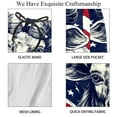 thumbnail image 4 of luoweisi Men's Beach Shorts Quick Dry Swim Trunks with Mesh Lining American Flag and Animals XL, 4 of 5