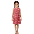 thumbnail image 6 of Girls Dress Hand Drawn Christmas Tree with Lines Sleeveless Dress for Girls Hem A-Line Casual Sundress, 6 of 7
