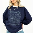 thumbnail image 6 of Isaiah 43:2 Christian Sweatshirt – “Deep Waters” Inspirational Pullover with Ocean Waves & Sea Life Graphic, 6 of 6
